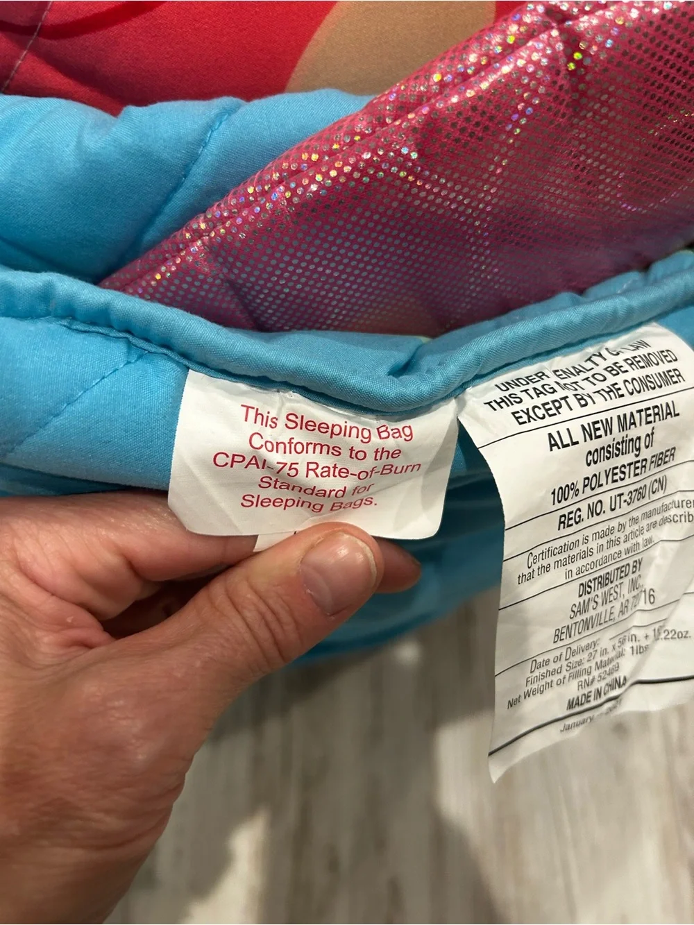 Kids Mermaid Sleeping Bag - Teal & Pink